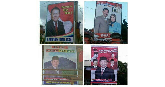 Baleho Kandidat Balon Bupati Kerinci.